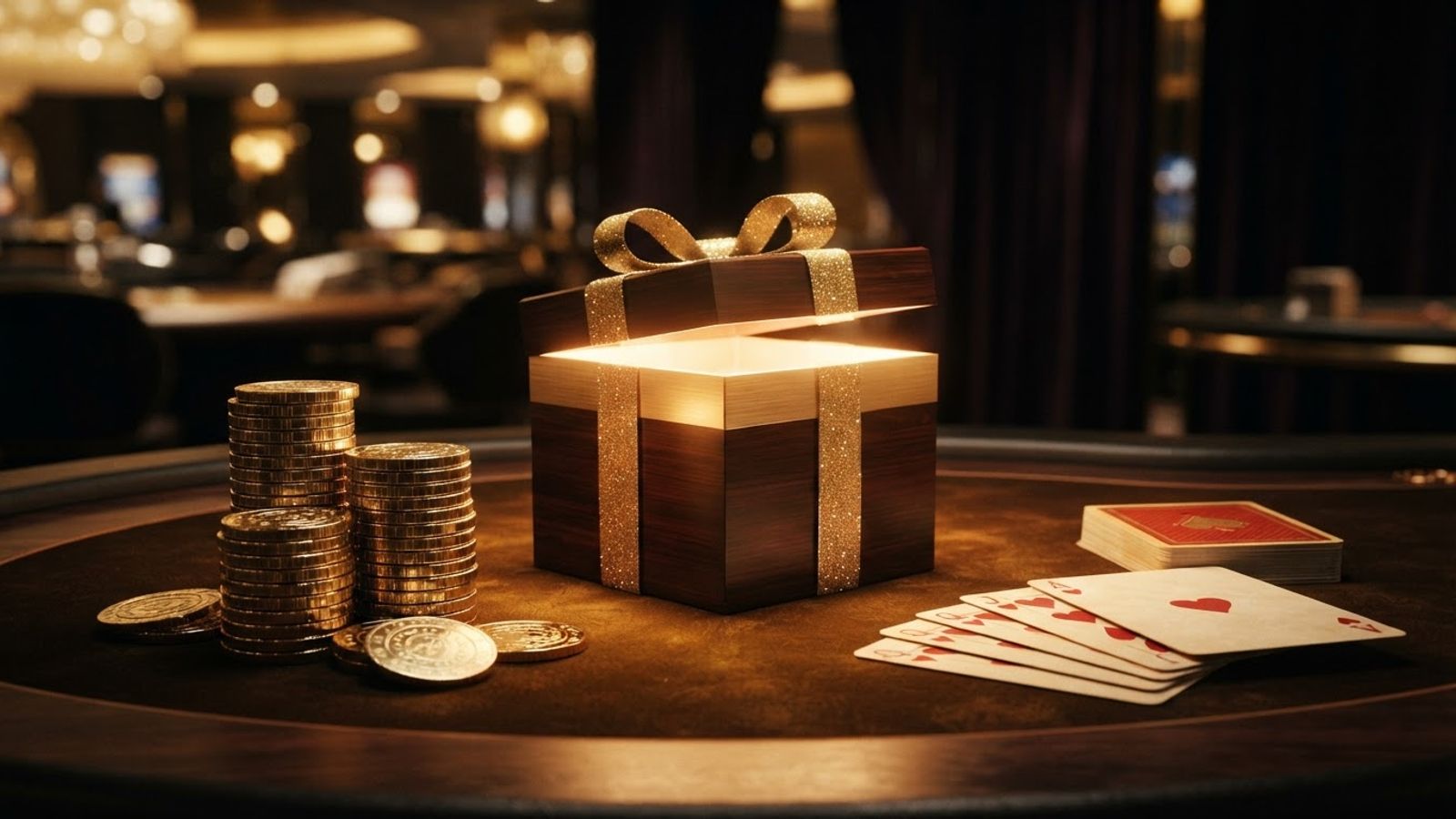 Bonus de bienvenue pièces dorées et cadeau