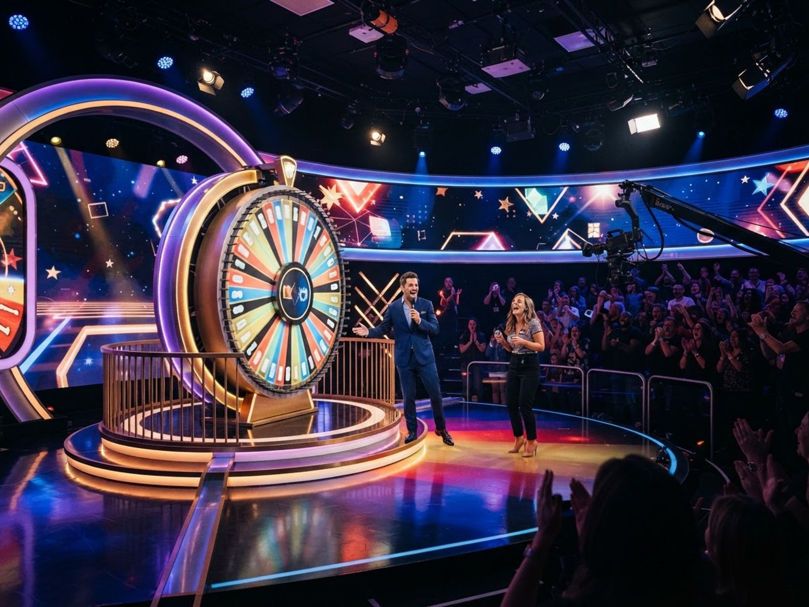 Plateau de jeu télévisé en direct casino