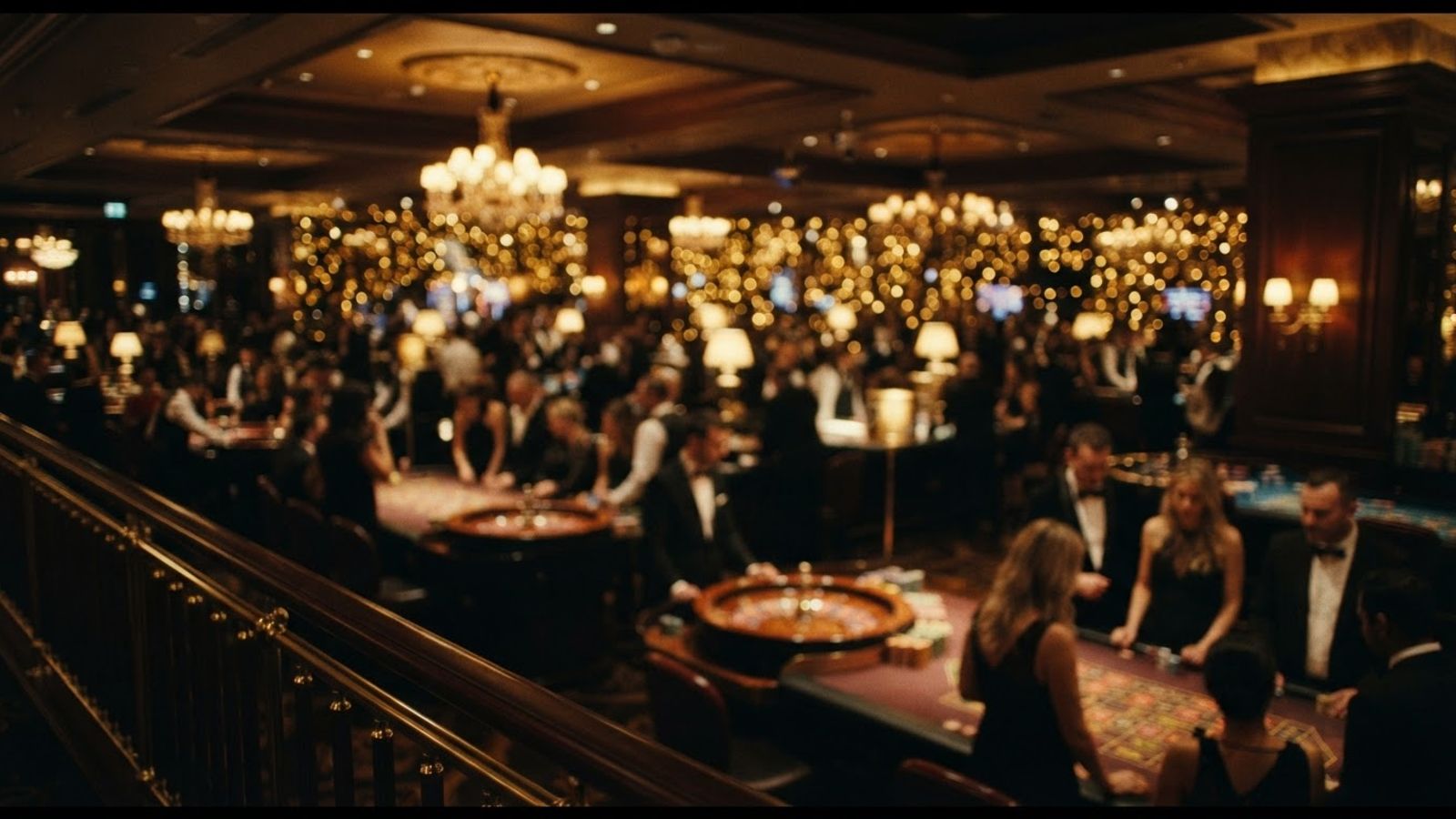 Ambiance de casino large et élégante